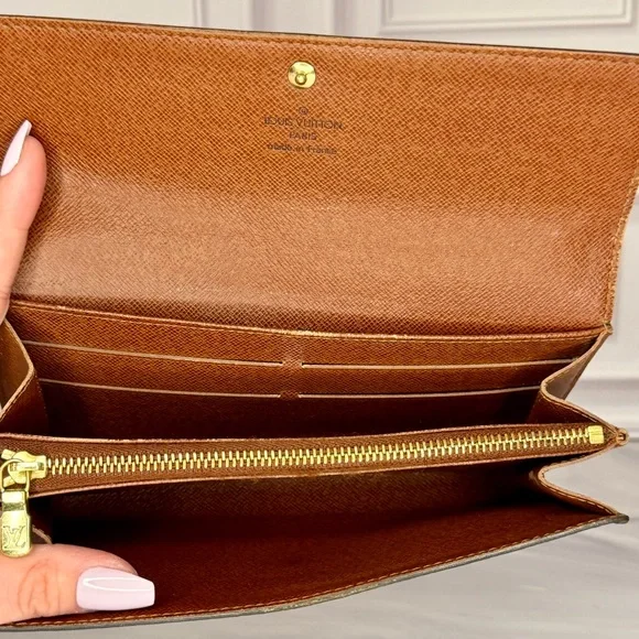 Louis Vuitton Monogram Sarah Wallet – Full Size Flap | Full Set | Vintage Icon - Picture 6 of 8